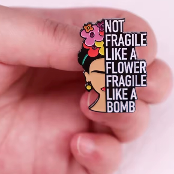Colorful Enamel Pin - Not Fragile Like a Bomb Pin / Broach - Picture 3 of 5